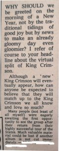 Letter, Melody Maker